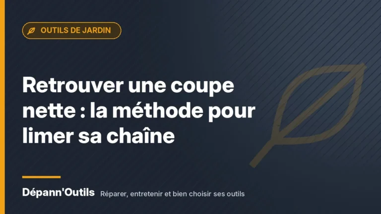 Retrouver une coupe nette : la méthode pour limer sa chaîne