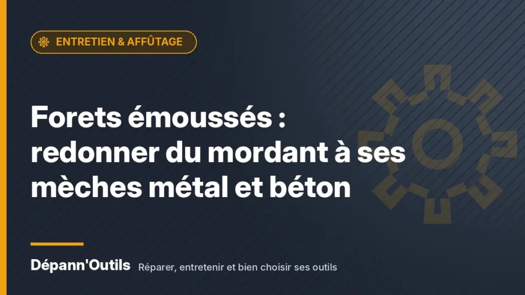 Forets émoussés : redonner du mordant à ses mèches métal et béton