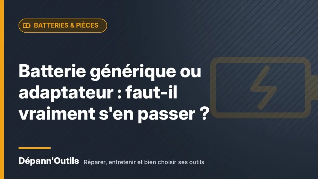 Batterie générique ou adaptateur : faut-il vraiment s'en passer ?