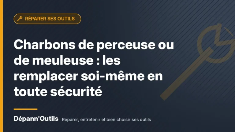 Charbons de perceuse ou de meuleuse : les remplacer soi-même en toute sécurité