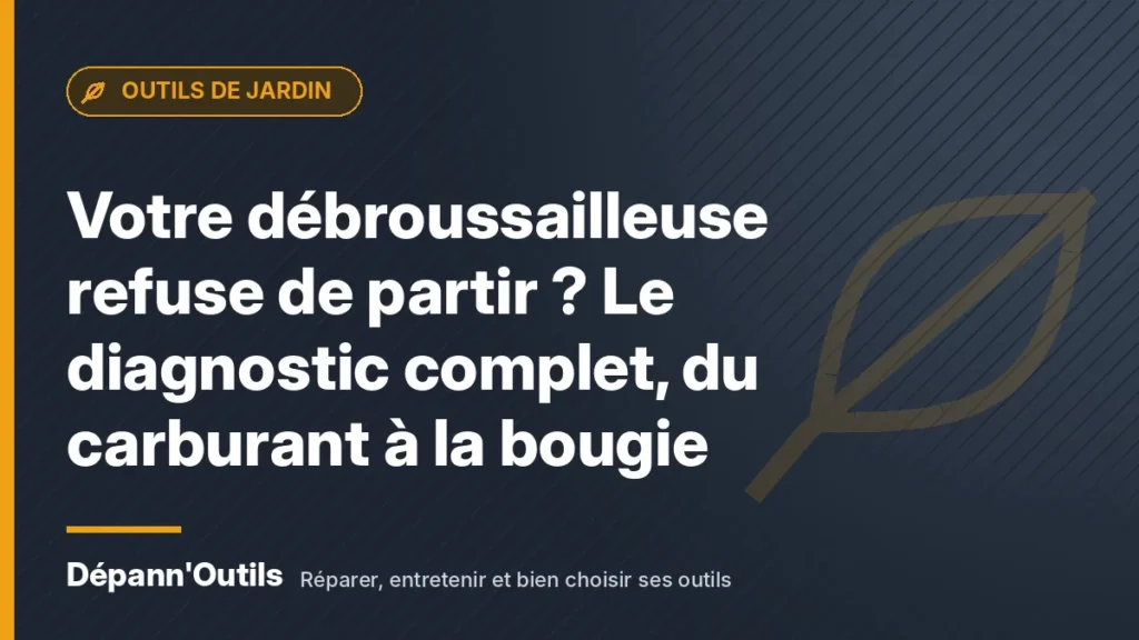 Votre débroussailleuse refuse de partir ? Le diagnostic complet, du carburant à la bougie