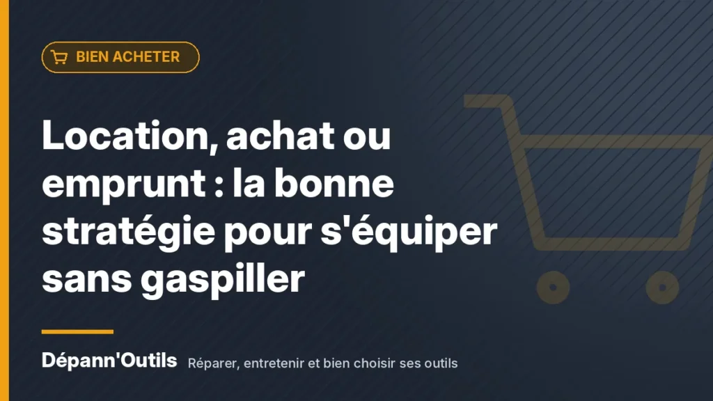 Location, achat ou emprunt : la bonne stratégie pour s'équiper sans gaspiller