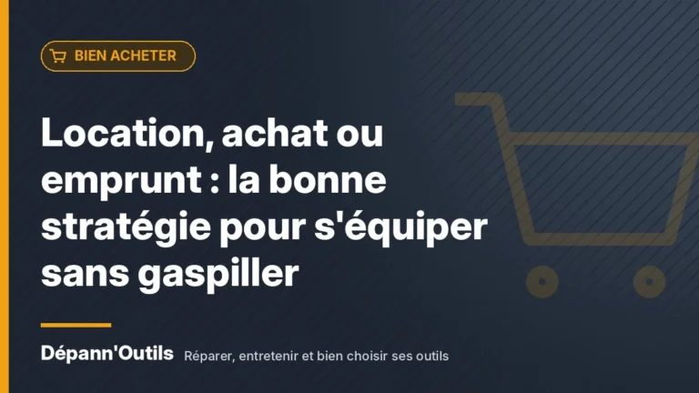 Location, achat ou emprunt : la bonne stratégie pour s'équiper sans gaspiller