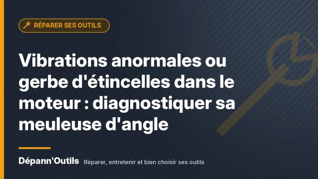 Vibrations anormales ou gerbe d'étincelles dans le moteur : diagnostiquer sa meuleuse d'angle