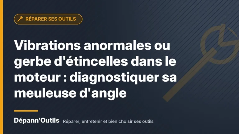 Vibrations anormales ou gerbe d'étincelles dans le moteur : diagnostiquer sa meuleuse d'angle