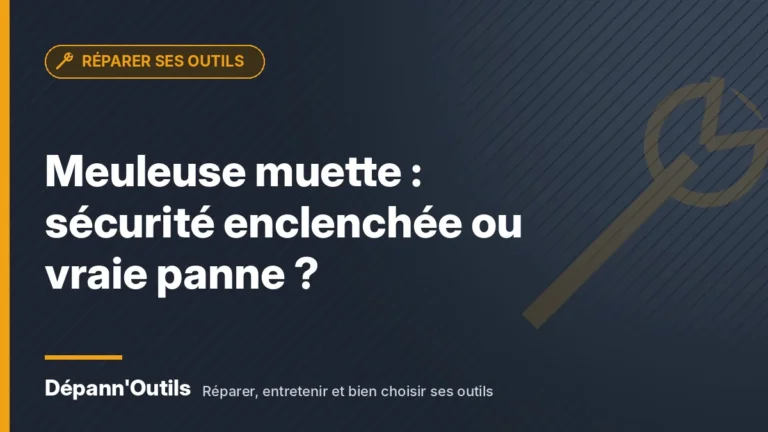 Meuleuse muette : sécurité enclenchée ou vraie panne ?