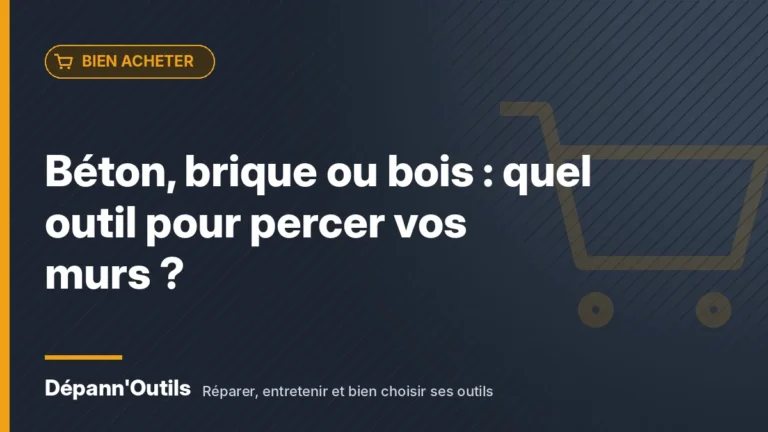 Béton, brique ou bois : quel outil pour percer vos murs ?