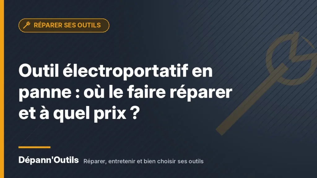 Outil électroportatif en panne : où le faire réparer et à quel prix ?