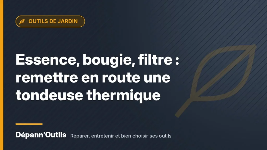 Essence, bougie, filtre : remettre en route une tondeuse thermique